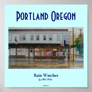 Affiche d'observateur de pluie