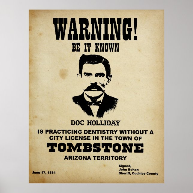 Affiche Doc Holliday (Devant)