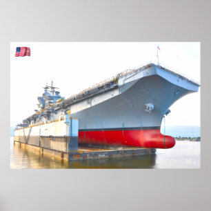 Affiche DOCK SEC ! - Navires américains