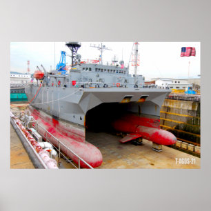 Affiche DOCK SEC ! - Navires américains