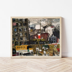 Affiche Docks de New York   Joaquín Torres-García