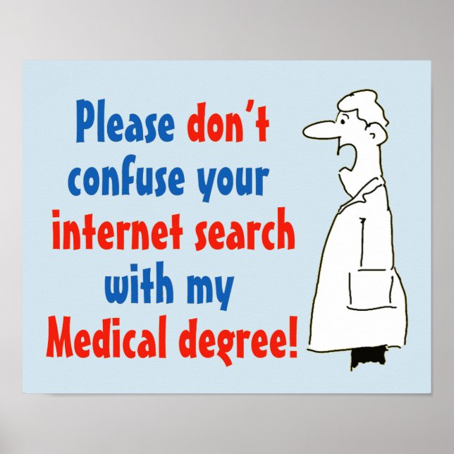 Affiche Docteur Médicale Degré Non Recherche Internet (Devant)