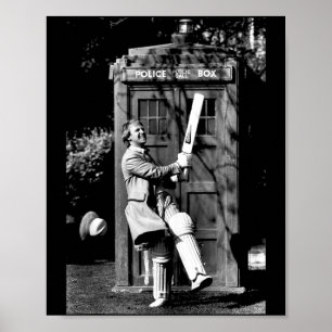 Affiche Doctor Who Peter Davison Cricket Tardis 1981 Tank