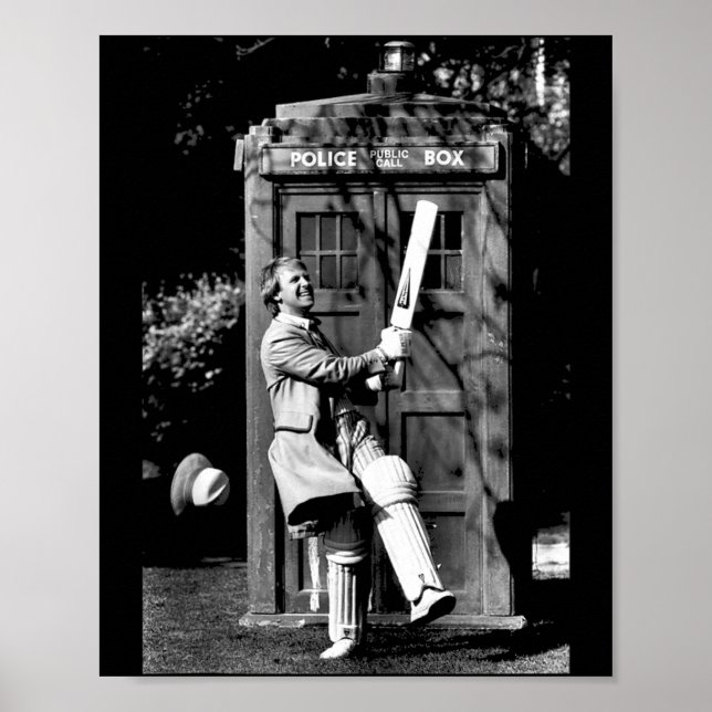 Affiche Doctor Who Peter Davison Cricket Tardis 1981 Tank  (Devant)