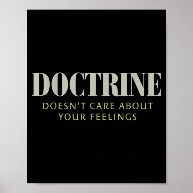 Affiche Doctrine Doesn't Care About Your Feelings Christia (Devant)