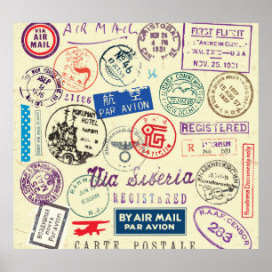 Affiche Document vintage : Collection de jeux d'horodatage