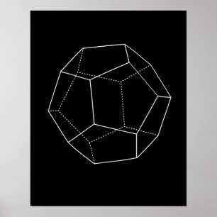 Affiche Dodecahedron noir