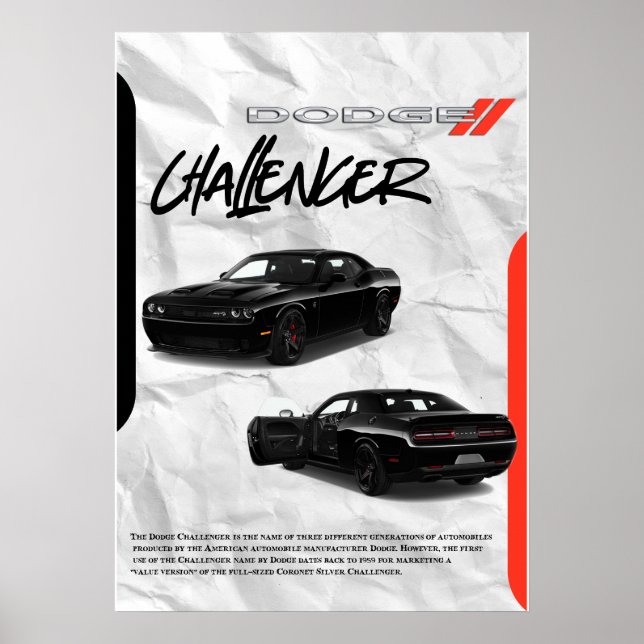 Affiche Dodge Challenger (Devant)