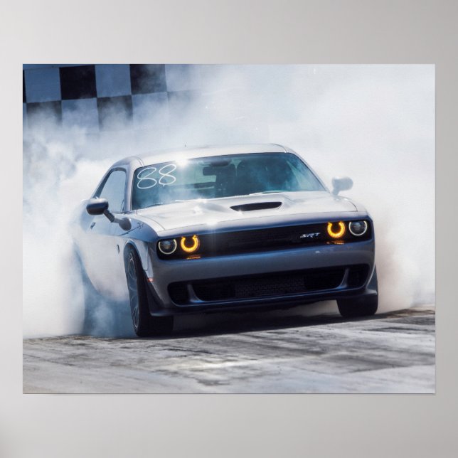 Affiche Dodge Challenger Hellcat (Devant)