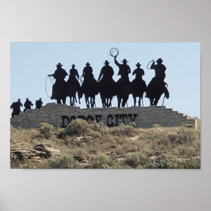 Affiche Dodge City, Kansas - Wild West Town