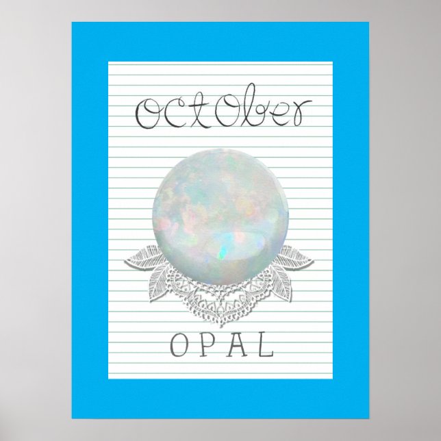 Affiche d'oeuvre d'art Opale Pierre de Naissance d (Devant)
