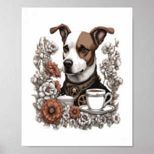 Affiche dog anc coffee
