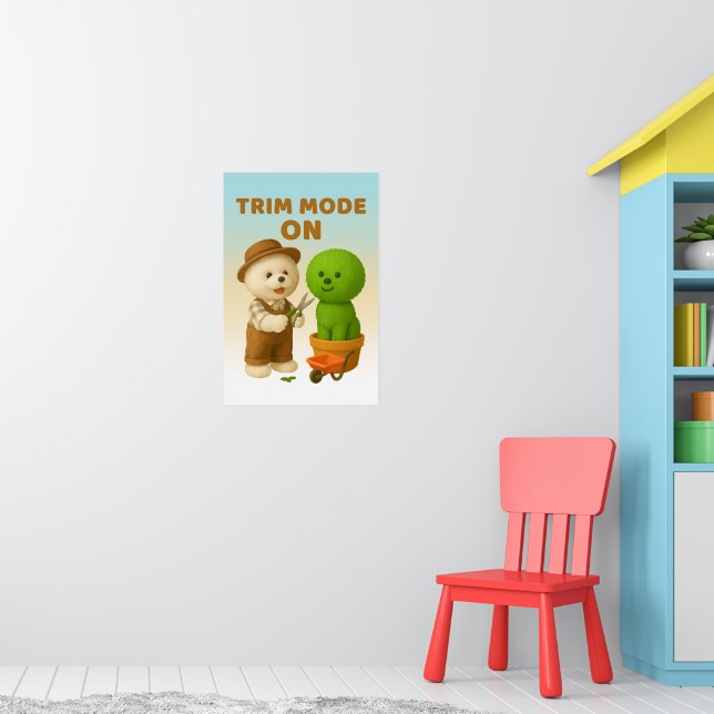 Affiche Dog Gardener Bichon Topiary Trim Surreal (Pépinière 1)