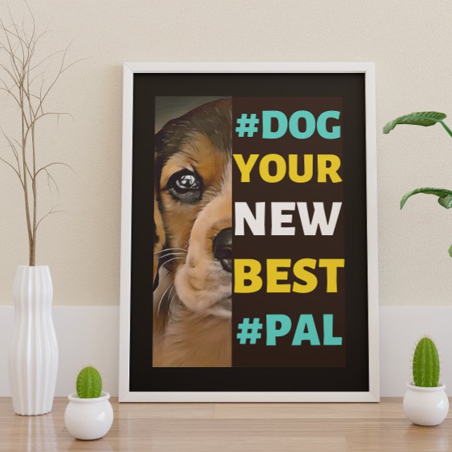 Affiche #Dog, votre nouveau meilleur #Pal...Beagle (Créateur téléchargé)