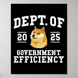 Affiche Doge D.o.g.e Ministère de l'Efficacité du gouverne