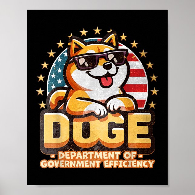Affiche Doge D.o.p.e. Ministère de l'Efficacité gouverneme (Devant)