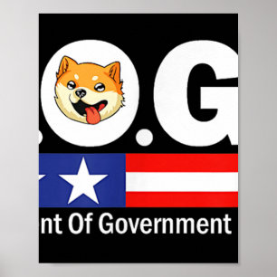 Affiche Doge D.o.p.e. Ministère de l'Efficacité gouverneme
