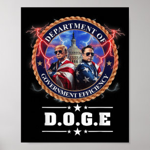Affiche Doge Ministère De L'Efficacité Gouvernementale Tru