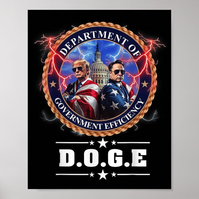 Affiche Doge Ministère De L'Efficacité Gouvernementale Tru (Devant)