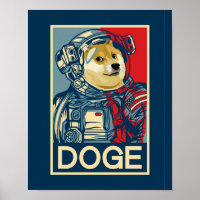 Dogecoin Astronaut Doge À La Lune Crypto Drôle