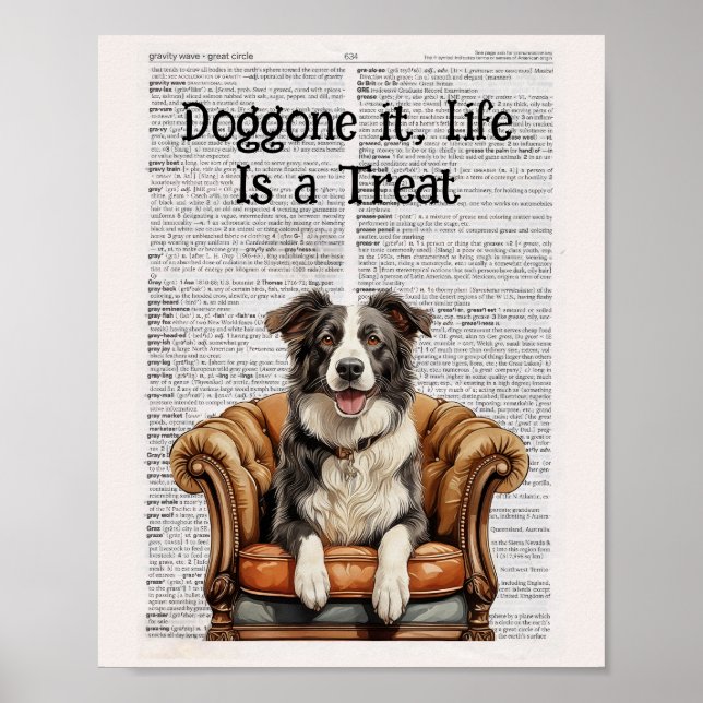 Affiche Doggone la vie est un régal - la joie des chiens (Devant)