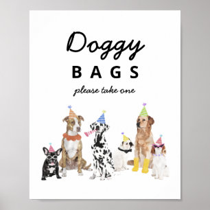 Affiche Doggy Sacs Chien Anniversaire Faveur Signer