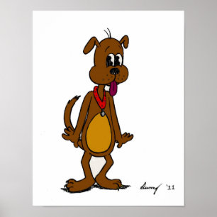 Affiche Doggy Toon Print