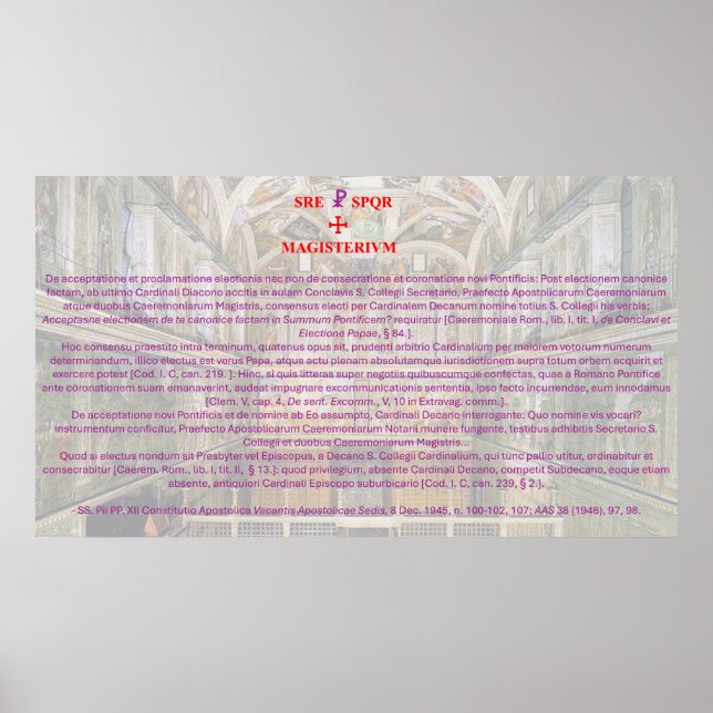 Affiche Dogme de Pontificalité (Devant)