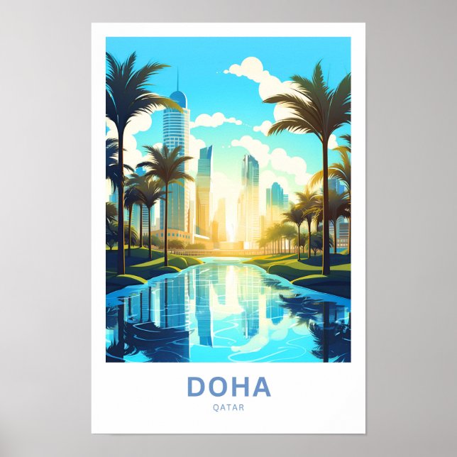 Affiche Doha Qatar - Imprimer (Devant)