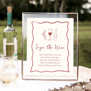 Affiche Dolce Vita Bridal Shower "Sign the Wine" Sign