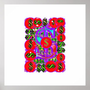 Affiche Dollar Signes monétaires Devise Dollar Bill Thrift