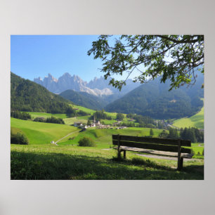Affiche Dolomites de père Noël Maddalena