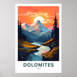 Affiche Dolomites Italie Imprimer voyages