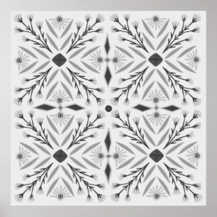 Affiche Dolores Botanique Carrelage Motif Art