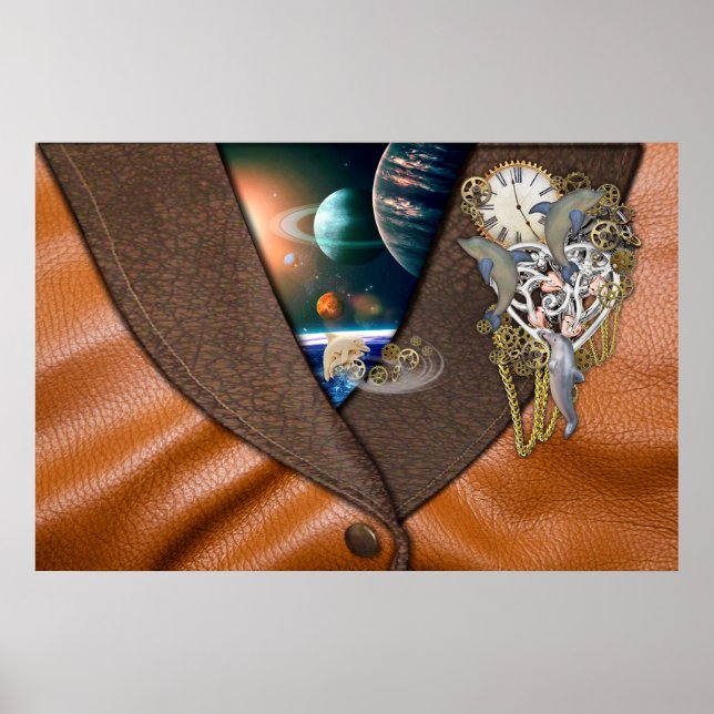 Affiche Dolphin time on leather (Devant)