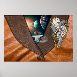 Affiche Dolphin time on leather