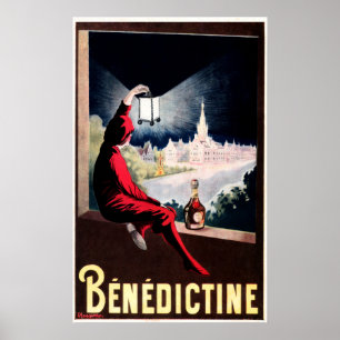 Affiche DOM BENEDICTINE Liqueur de plantes françaises Capp