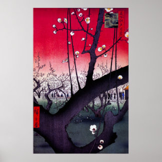 Affiche Domaine Plum Kameido, Hiroshige Ando