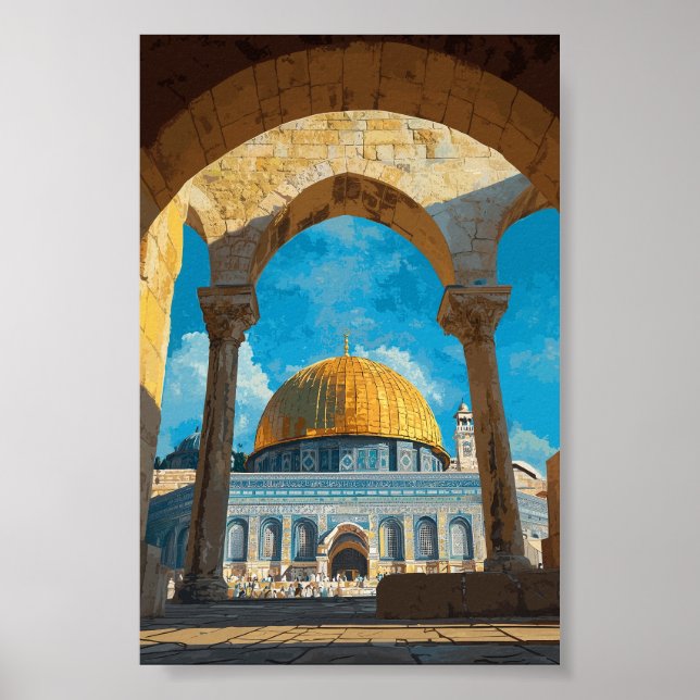 Affiche Dôme du Rocher - Majestic Architecture Islamique A (Devant)