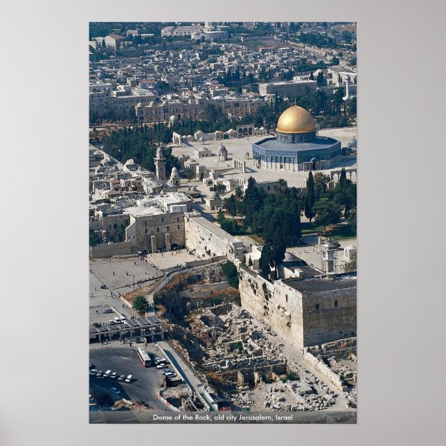 Affiche Dôme du Rocher, vieille ville Jérusalem, Israël (Devant)