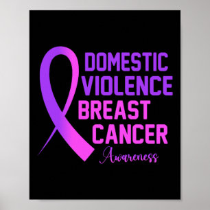 Affiche Domestic Violence And Breast Cancer Awareness Mont