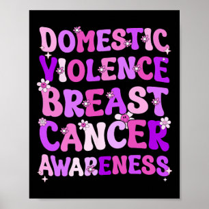 Affiche Domestic Violence And Breast Cancer Awareness Mont