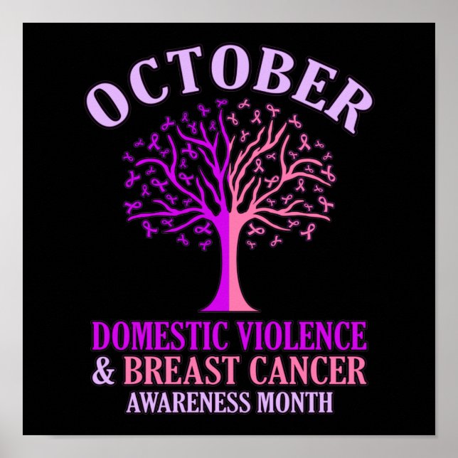 Affiche Domestic Violence Awareness Month October Support (Devant)
