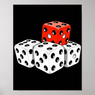 Affiche Dominant Red Dice - Thème de jeu stratégique