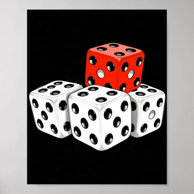 Affiche Dominant Red Dice - Thème de jeu stratégique (Devant)