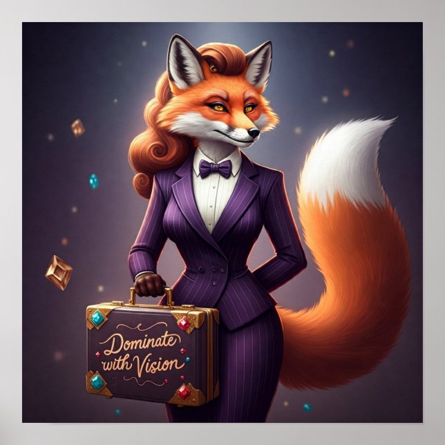 Affiche Dominez avec Vision - Femme Fox Power (Devant)