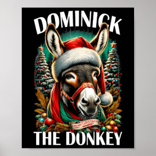 Affiche Dominick L'âne Drôle Noël Italien Christ