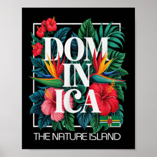 Affiche Dominique Ile de vacances Antilles Caraïbes