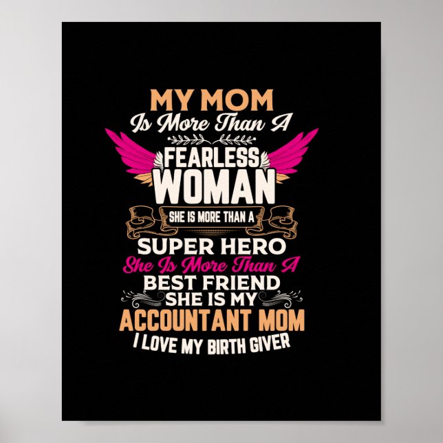 Affiche Don comptable | Elle Est Ma Mère Comptable (Devant)