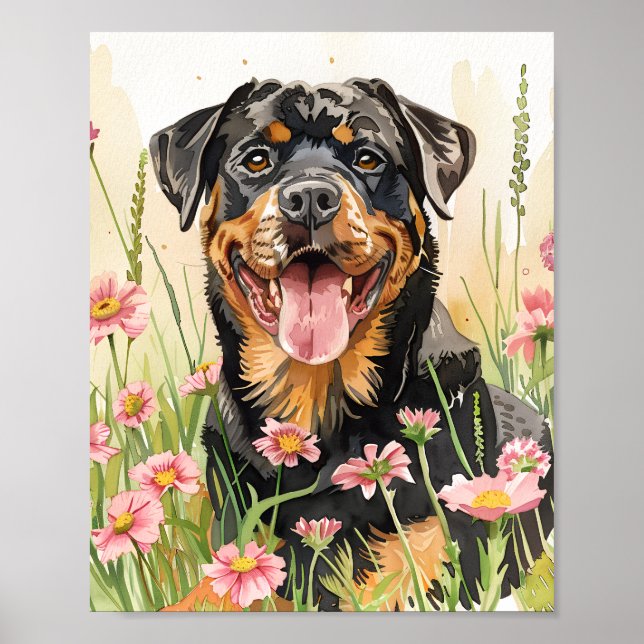 Affiche Don d'affiche Rottweiler pour Amoureux de les chie (Devant)